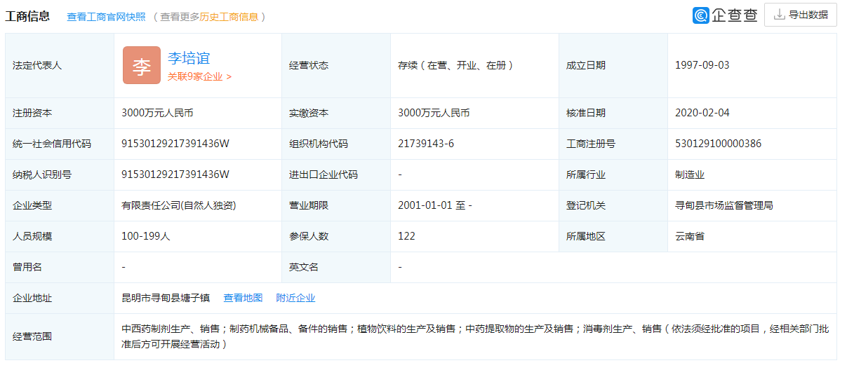 云南金柯制药有限公司