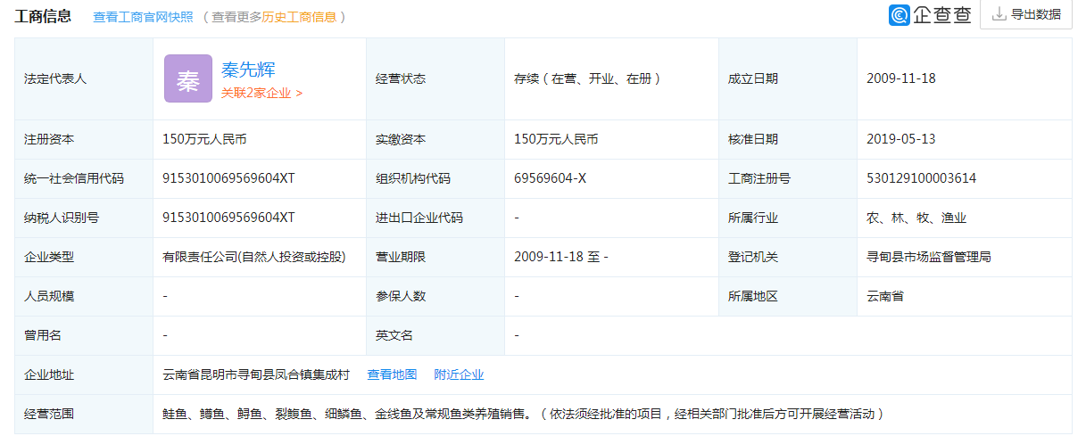 云南凤泓渔业有限公司